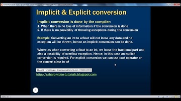 Part 7 C# Tutorial Datatypes conversion