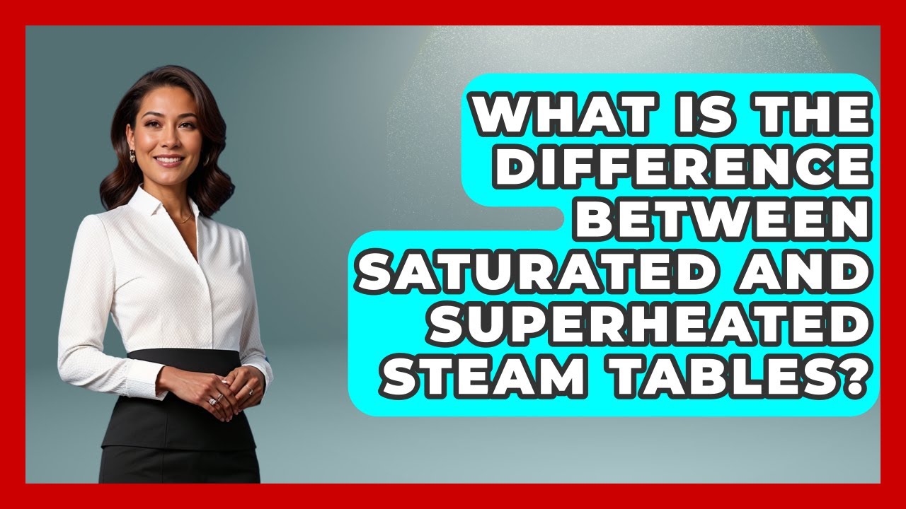 What Is the Difference Between Saturated and Superheated Steam Tables? - Thermodynamics For Everyone