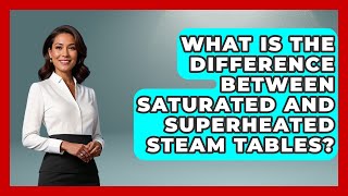 What Is the Difference Between Saturated and Superheated Steam Tables? - Thermodynamics For Everyone