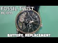 How to change battery a fossil twist semi automatic watch me1099  solimbd  diy