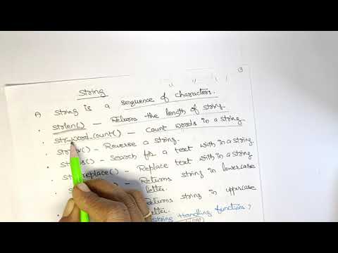 String and String functions in PHP with a program @btechcsetutorial7264