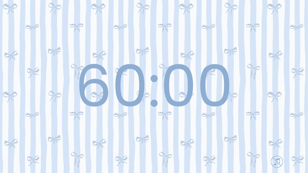 60 Minutes Countdown Timer - 1 hour | No music | Focus | Study | Power Hour