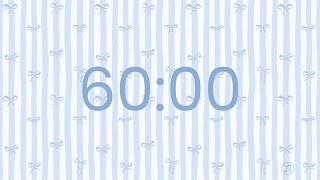 60 Minutes Countdown Timer - 1 hour | No music | Focus | Study | Power Hour