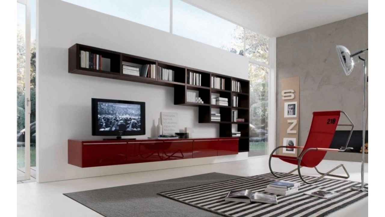 contemporary art ตัวอย่าง Living room tv design ideas