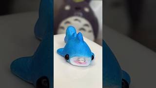 Whale shark earrings 🩵 do you wear earrings or necklaces more? #polymerclay #whaleshark