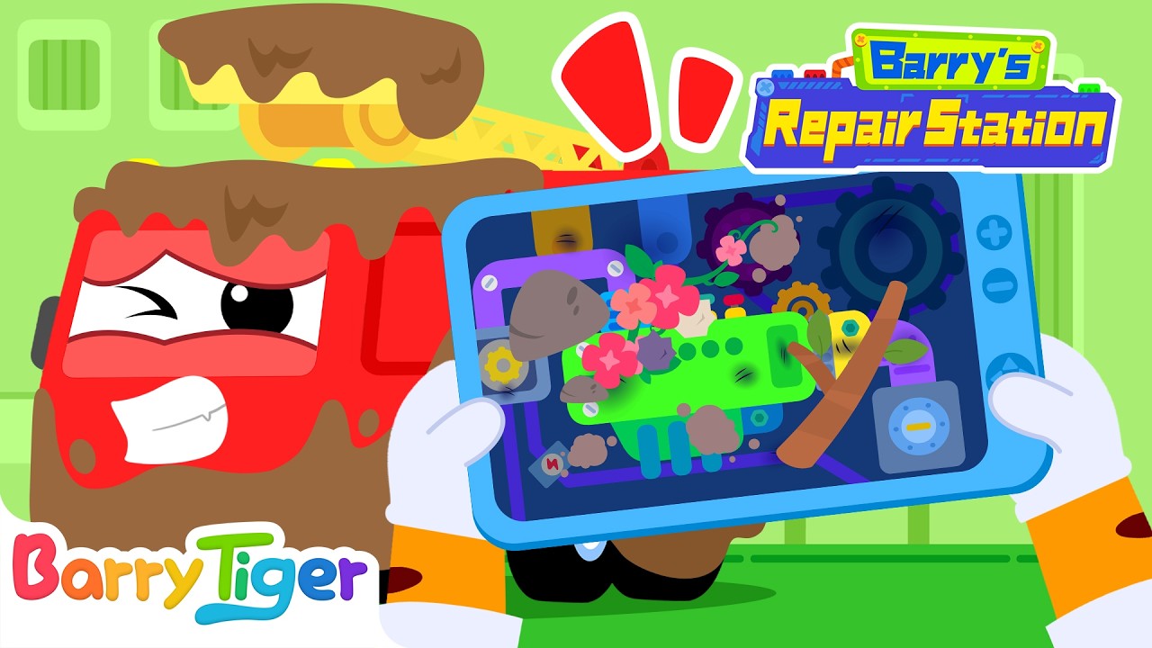 Fire Truck Is Stuck![NEW]🛞 | Car Hospital | Car Mechanic | Educational Kids Cartoons | BarryTiger