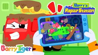 Fire Truck Is Stuck![NEW]🛞 | Car Hospital | Car Mechanic | Educational Kids Cartoons | BarryTiger