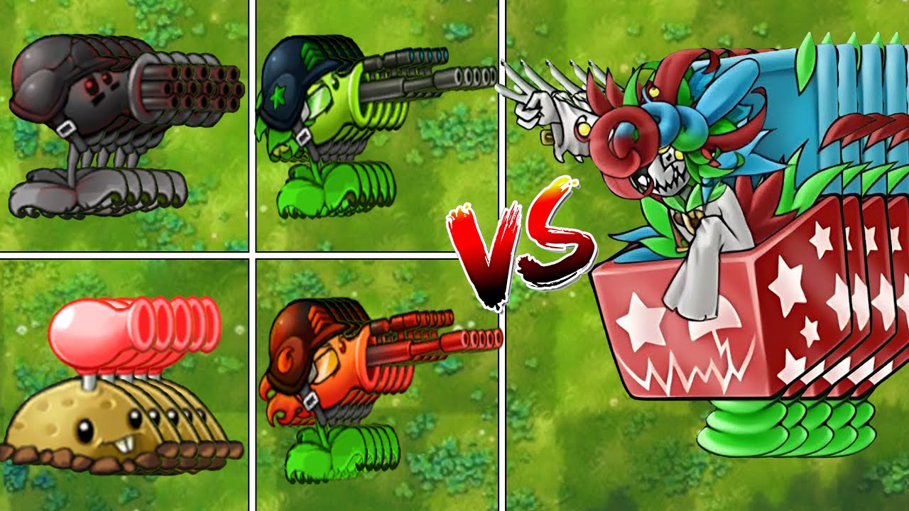 Pvz Fusion 2.3.1 - Mega Gatling Pea Plant Team Vs New Zombies Vs All ...