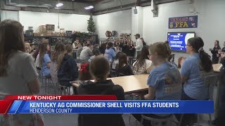 Ky. Ag. Commissioner Jonathan Shell shares advice to Henderson County FFA students
