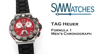 TAG Heuer Formula 1 CAC1112 Men's 41mm Red Chronograph CAC1112.BT0705 F1 Chrono