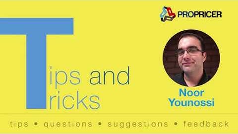 ProPricer Tips & Tricks: Manage Shortcuts