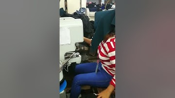 factory video SA 208 denim button attaching machine