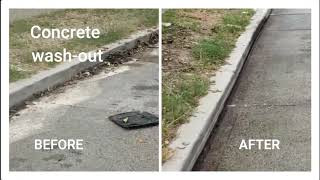 The BIRD:  NYC Stormcrete Gutter being deep cleaned / rehabilitated by the BIRD