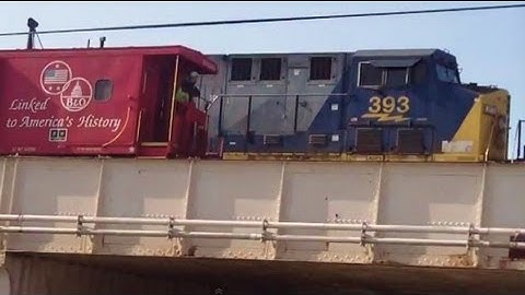 CSX Heritage B&O Caboose + CSX Freight Train Pass