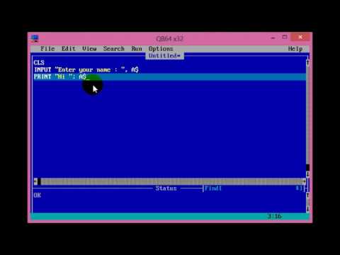 How To Display Name On The QBASIC Screen By Hamad Baig - YouTube