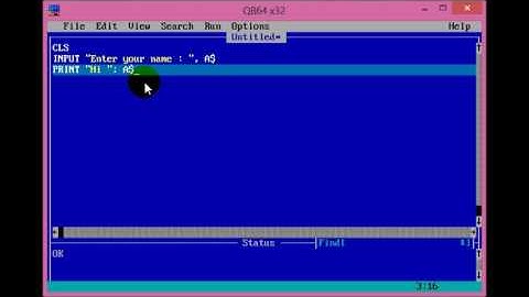 How To Display Name On The QBASIC Screen By Hamad Baig