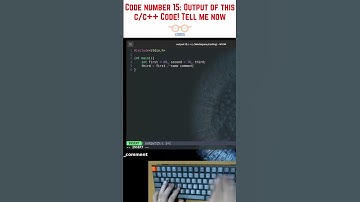 Code number 15: Output of this c/c++ program. Tell me now! #shorts #programming #coding #c