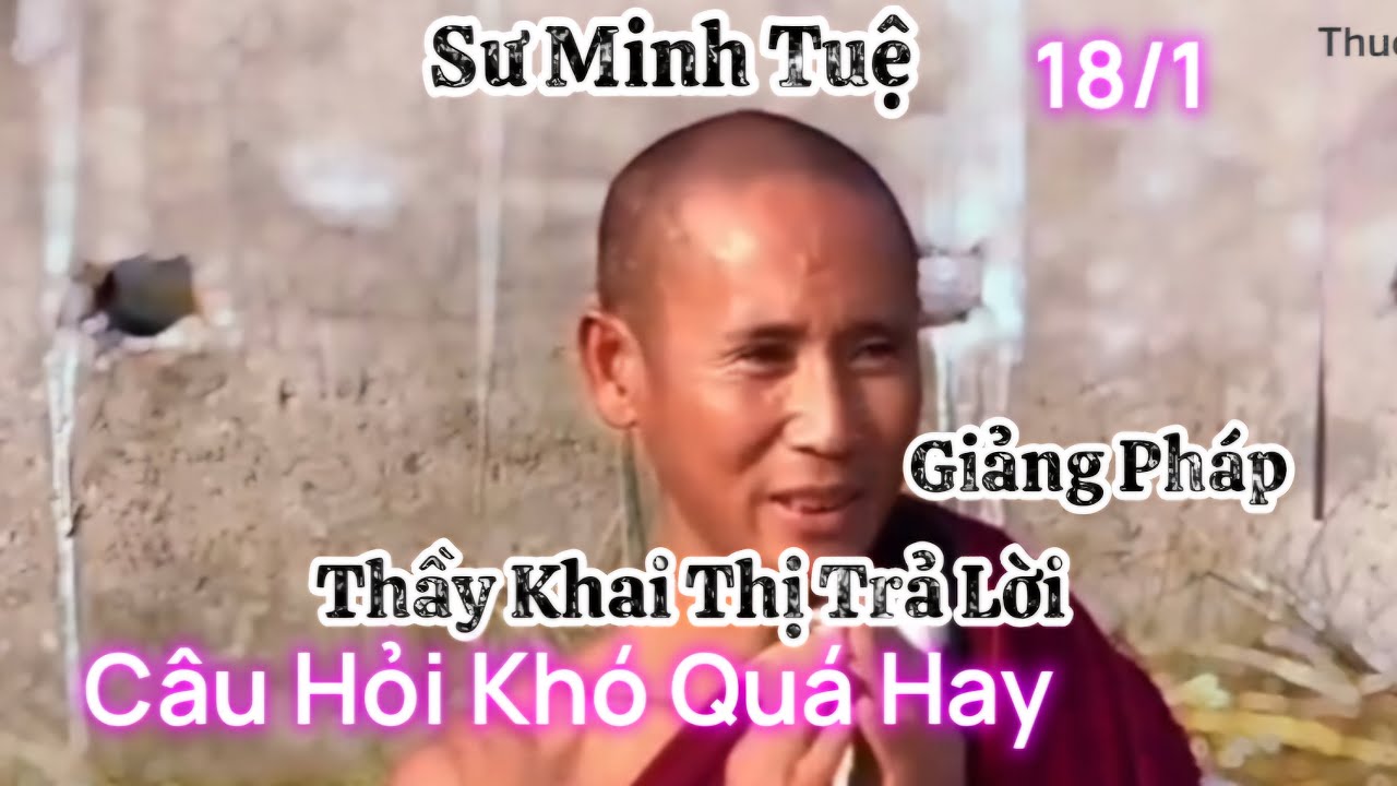 18/1 Sư Thầy Minh Tuệ khai thị trí tuệ trả lời trí tuệ những câu hỏi quá hay Thầy giảng pháp