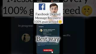 Deleted Chat Recovery in Facebook | #shorts