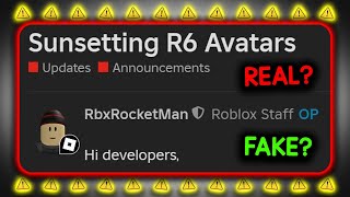 Roblox is NOT removing R6... or are they?