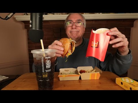 ASMR Windy Late Night McDonald's Mukbang Whispering