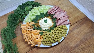 Салат за 5 хвилин 🥗 Найсмачніший рецепт салату " Купками" 🤤 Мега швидкий та смачний салат😍 Майонез 😋