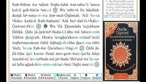 ختمة من مصحف التجويد باللغة الألمانية الصفحة رقم 228