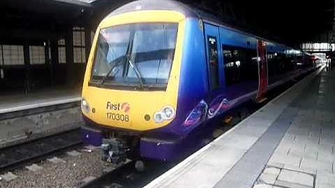 First transpennine express class 170 Departing Leeds