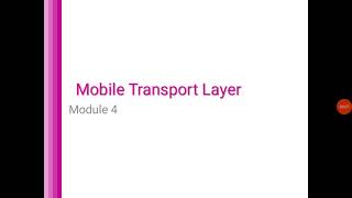 CS 364 Mobile Computing || Selective Re-transmission & Transaction oriented TCP