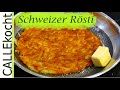 Schweizer Rösti selber machen aus rohen Kartoffeln knusprig gebraten - Make Swiss rösti yourself