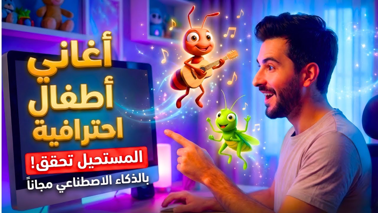 المستحيل تحقق! 🤯 أغاني أطفال بشخصيات ثابتة بالذكاء الاصطناعي مجاناً (Musicful + Veo3)