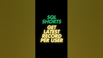 Get the Latest Record for Each User in SQL