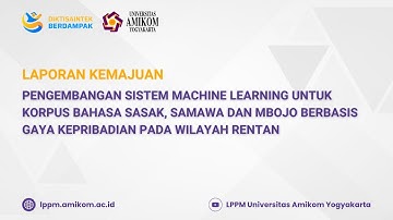 Pengembangan Sistem Machine Learning untuk Korpus Bahasa Sasak, Samawa dan Mbojo