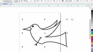 Tutorial membuat burung sederhana menggunakan Corel x7 screenshot 2