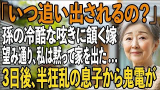 「ばあばっていつ追い出すの？」嫁と孫の冷酷な呟きに、私は静かに反撃を決意。お望み通りに家を去った…3日後、慌てて電話をかけてきた息子の声は震えていました【シニアライフ】【60代以上の方へ】