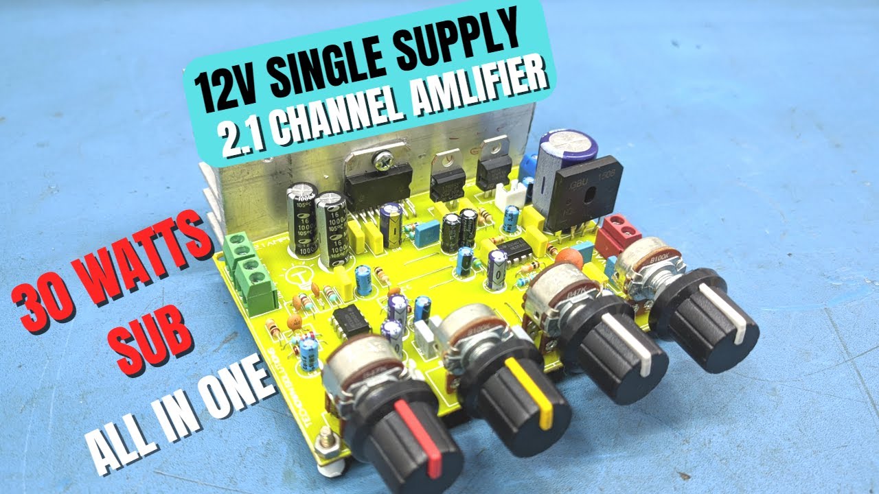 2.1 Amplifier.🌟🌟 12V Single Supply 🌟🌟