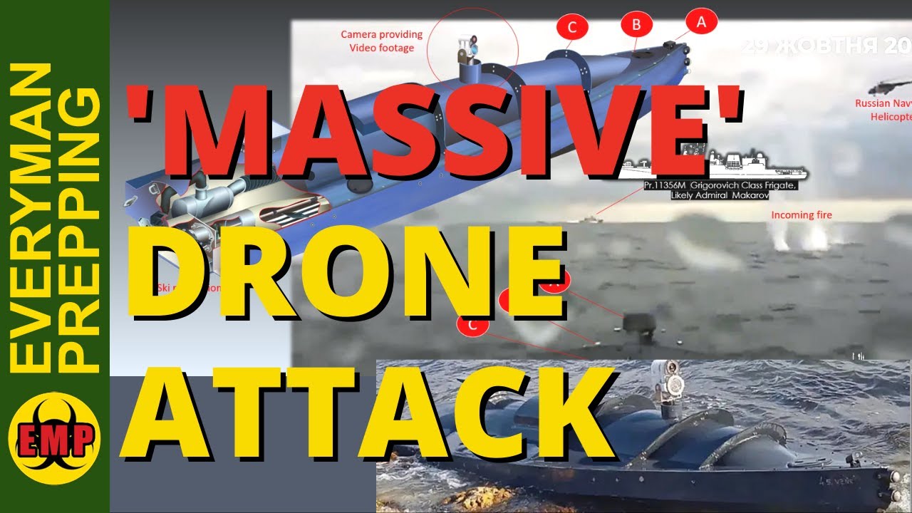 Russia Hit By Massive Drone Attack On Black Sea Fleet - YouTube