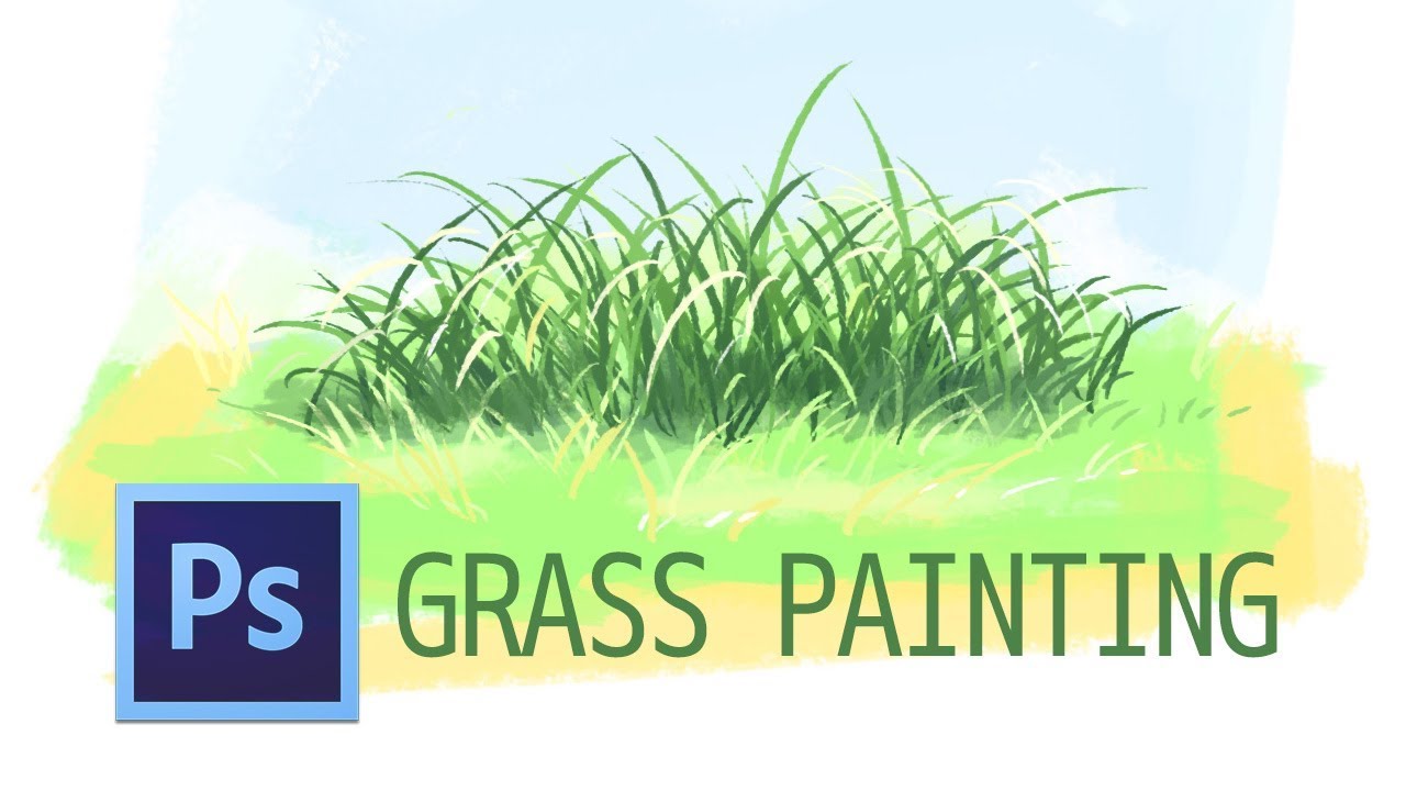 Timelapse Photoshop Grass Painting - YouTube