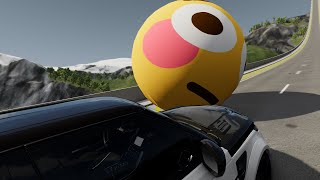 Crazy ball vs Cars - BeamNG Drive, 4K 60fps