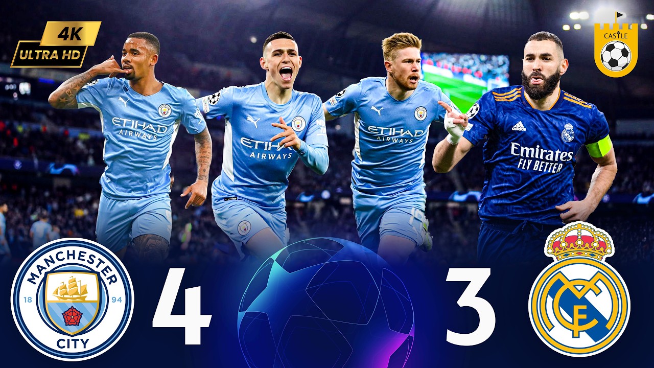 Эпос на Этихаде 💀🔥 Сити бьёт, Реал не падает ⚡💀 (Реал Мадрид 3 - 4 Ман Сити) -- 4K -- 🎥