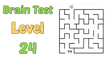 Brain Test Level 24 Catch the mouse Walkthrough Solution