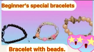 #how to make bracelets with beads/DIY Double Row Pearl Bracelet Tutorial Handmade String#art#craft 