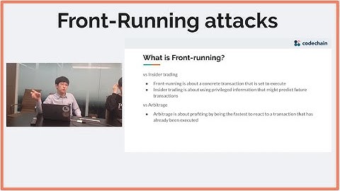 CodeChain | Front-running attacks on blockchain