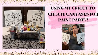 Let's host a painting party! We're creating our own stenciled canvases ready for paint! SUPER EASY!