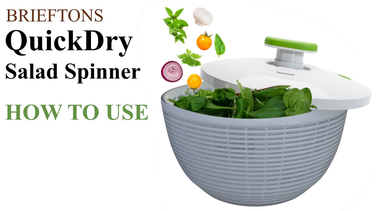 Brieftons QuickDry Salad Spinner - How to Use 