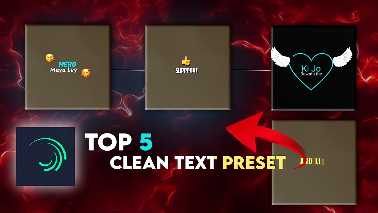 Text Message Presets TOP 5 TRENDING TEXT PRESET | ALIGHT MOTION | EMOJI TEXT PRESET - YouTube