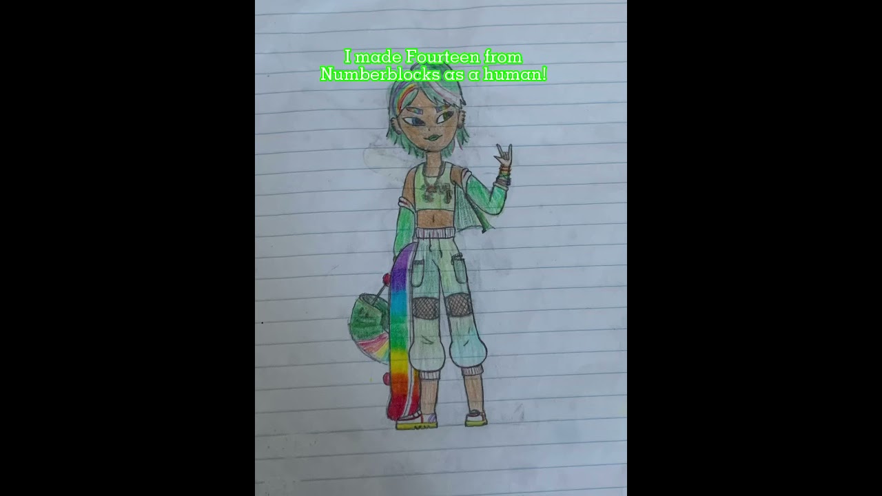 Fourteen from Numberblocks as a human 