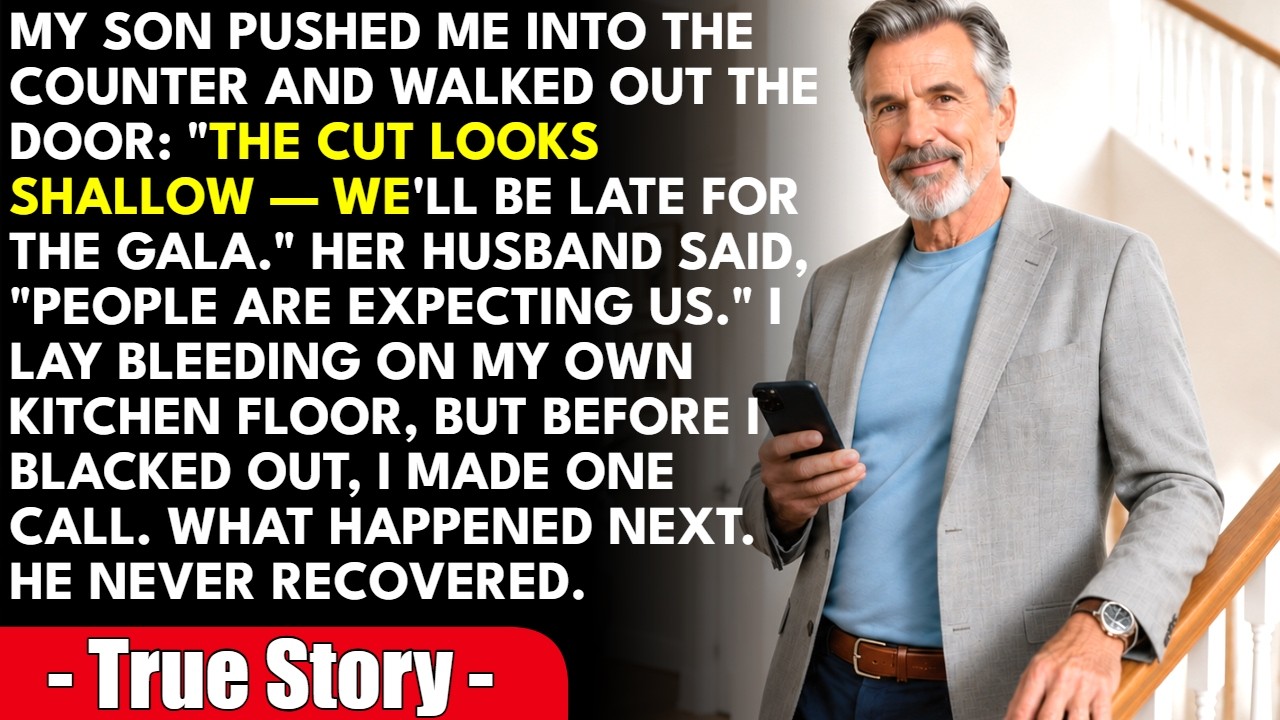 I was still bleeding on the kitchen floor when my son checked his watch and told his wife they'd miss the cocktail hour if they didn't leave soon. I'd just told them I knew about the forged power...