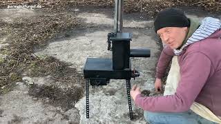 Rocketstove Für Camper, Bauwagen, Zelte, Wohmobilofen Mit Externer Zuluft, Holzvergaser