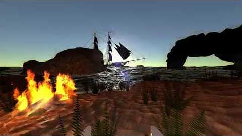 Unity Seashore and ocean view day and night in 4K